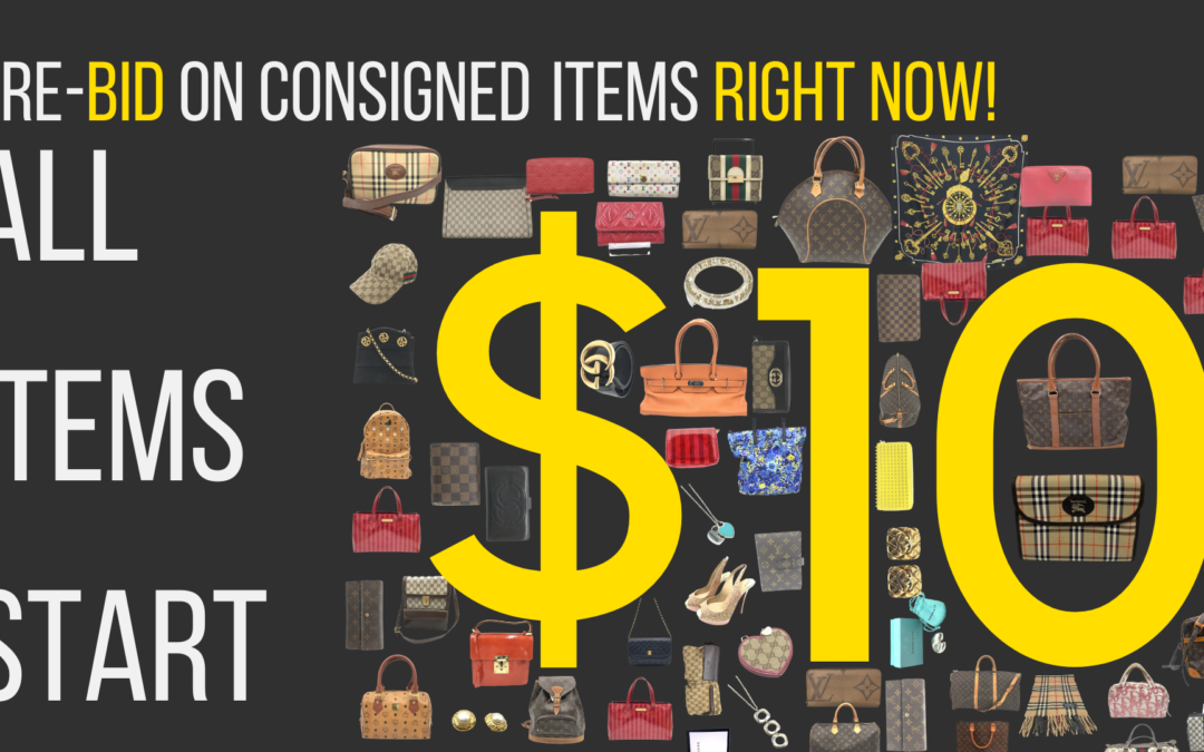 $10 Starts on ALL ITEMS – Consignment Auction